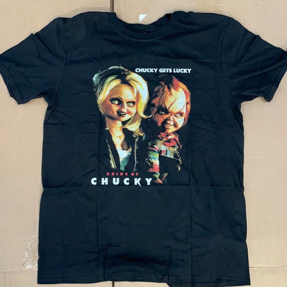 Chucky Other - Chucky Gets Lucky Horror Movie BLACK T shirt Large